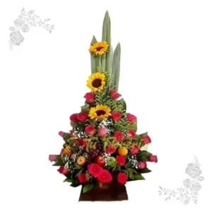 Arreglo Floral Girasoles y Rosas TR7