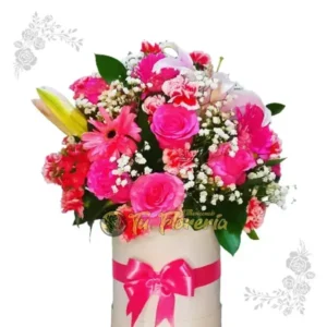 Caja Pequeña Redonda Rosas C2