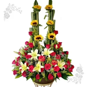 Jardinera en Punta Girasoles Lirios TR14