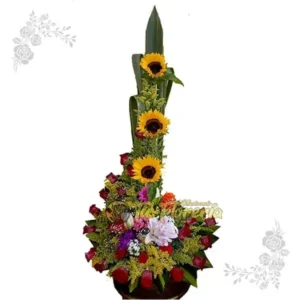 Ramo Caracol Girasoles Rosas TR15