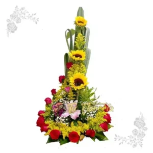 Ramo Caracol Mediano Punta Girasoles TR16