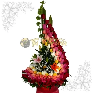 Ramo Tradicional en Base Rosas TR25