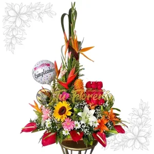 Ramo Tradicional en Rosas Globo TR27