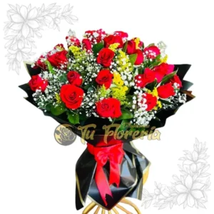 Bouquet Reversible Redondo en Rosas BR01