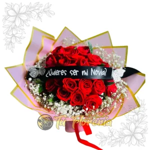 Bouquet | Rosas | Redondo | Adornos | Papel Coreano B42